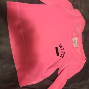Pink belly sweatshirt.
